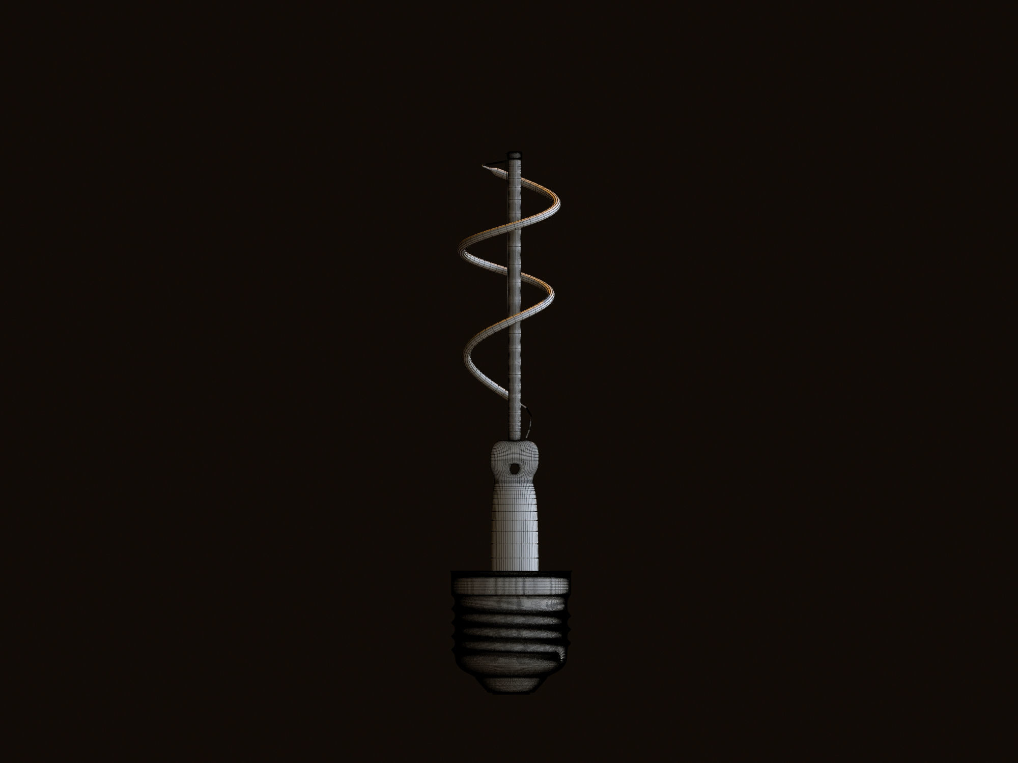 Bulb 3d model spiral light 3D model_15