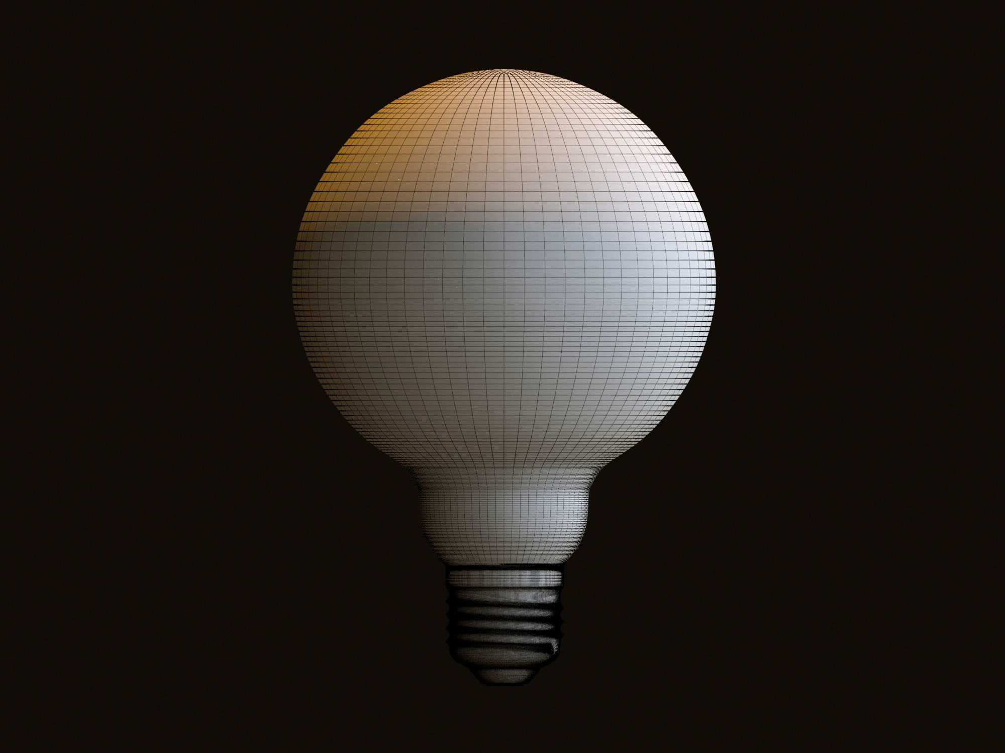Bulb 3d model spiral light 3D model_1