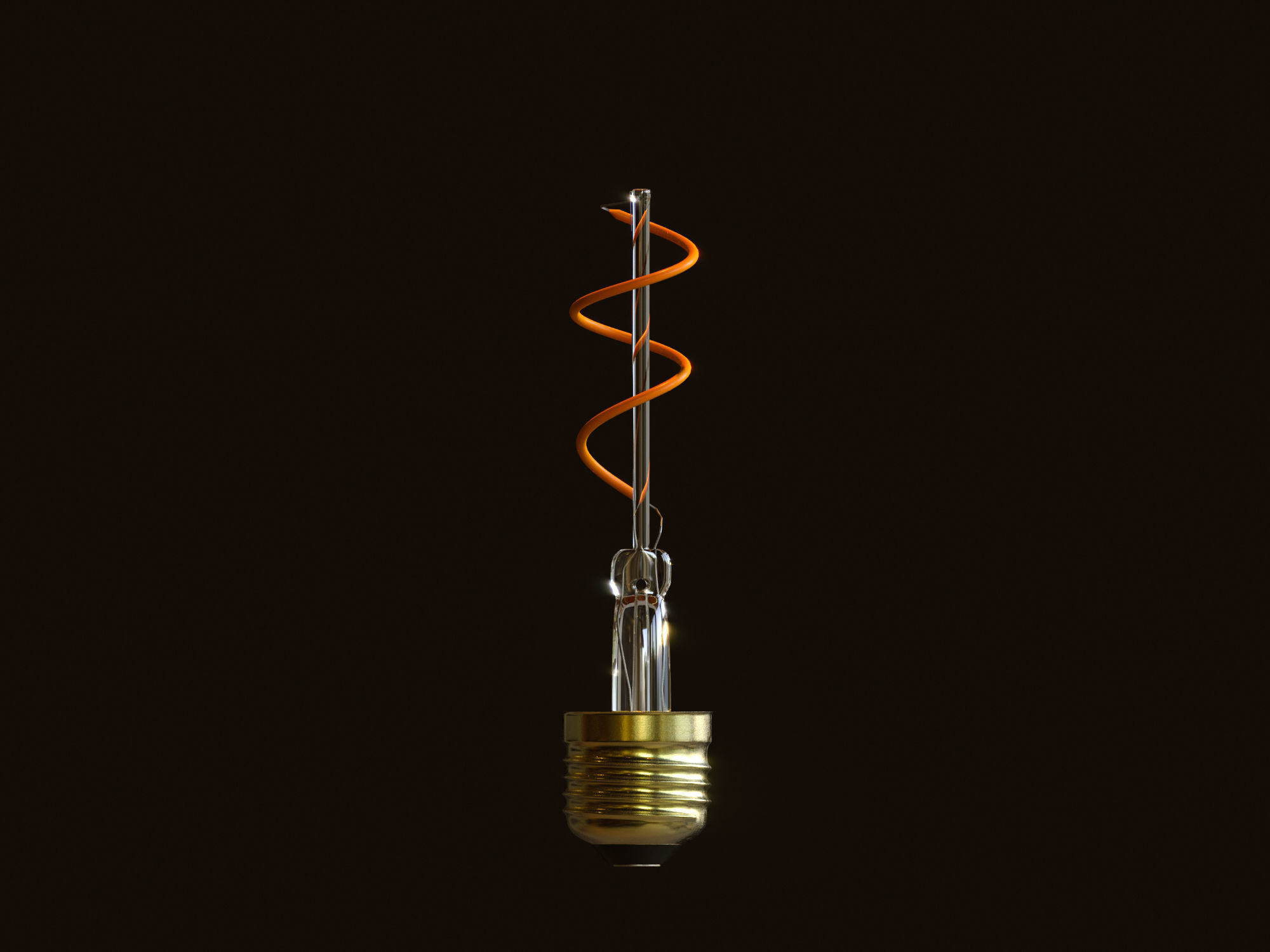 Bulb 3d model spiral light 3D model_16