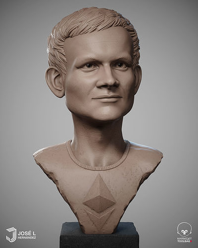 Bust of Vitalik Buterin - Ethereum 3D print model