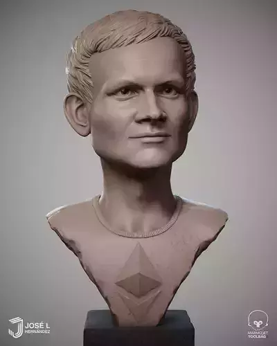 Bust of Vitalik Buterin - Ethereum 3D print model