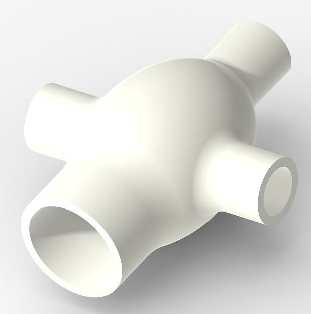 Innovative Cross Pipe Fitting 3D print model_1
