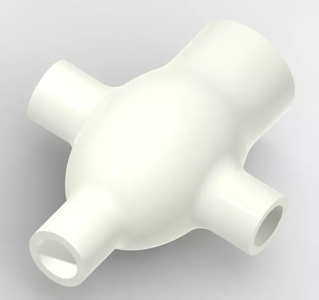 Innovative Cross Pipe Fitting 3D print model_0