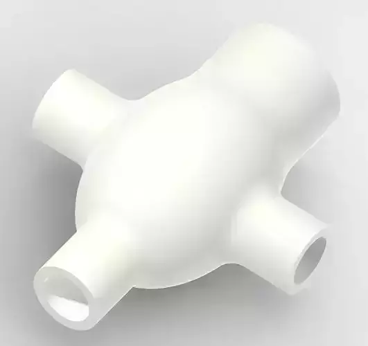 Innovative Cross Pipe Fitting 3D print model