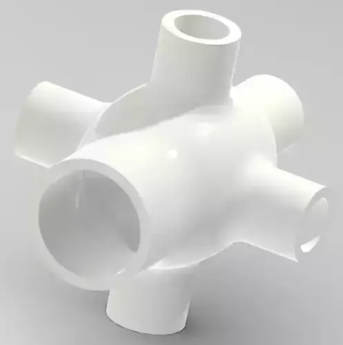 Innovative Six Way Pipe Fitting 3D print model