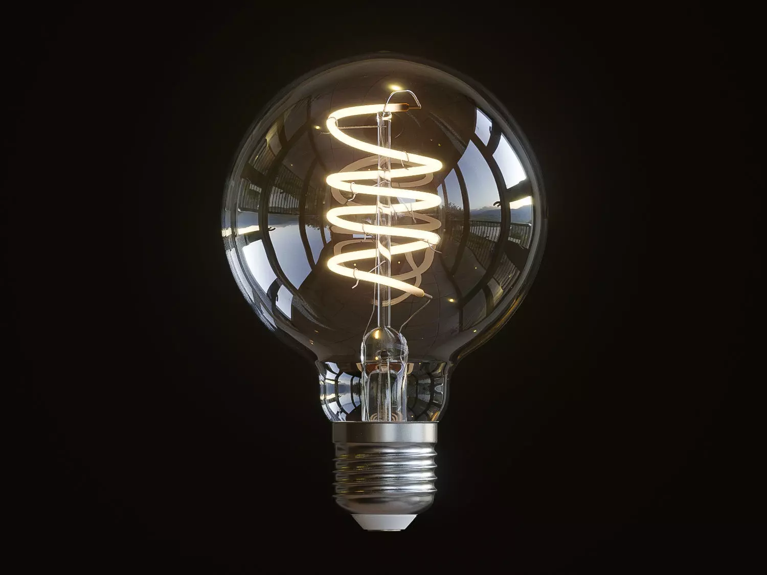 Bulb 3d model spiral light 3D model