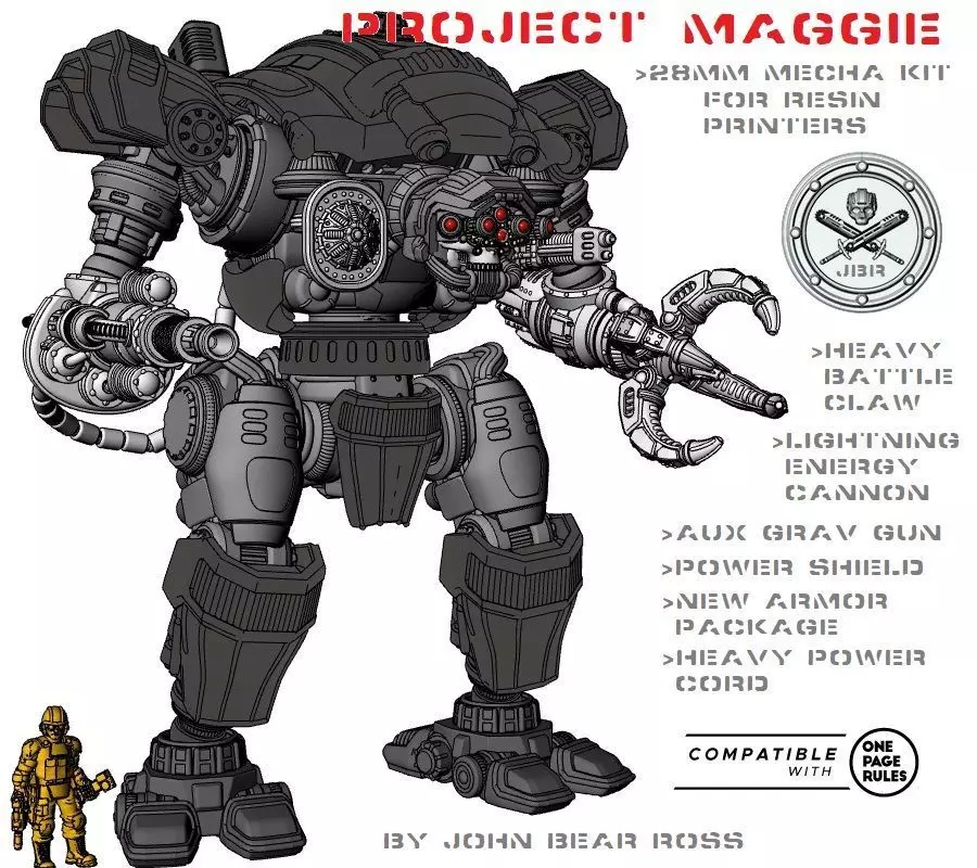 PROJECT MAGGIE-All Files-Full Frame-Weapons-Armor 3D print model_0