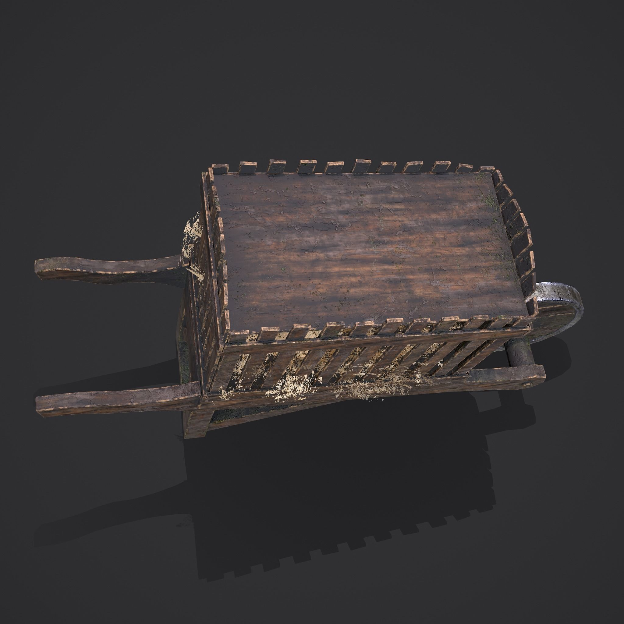 Chicken Wheelbarrow  Low-poly 3D model_9