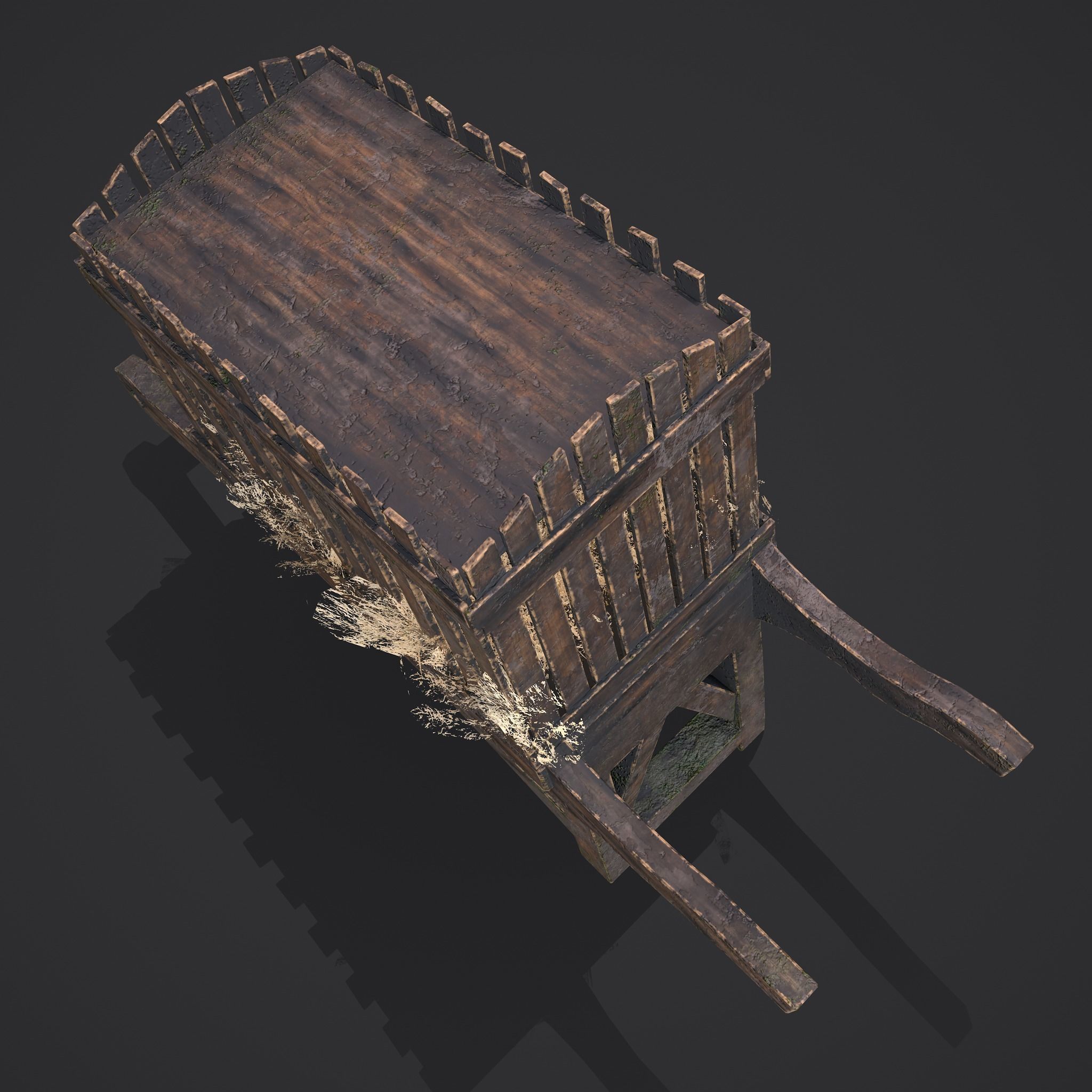 Chicken Wheelbarrow  Low-poly 3D model_10