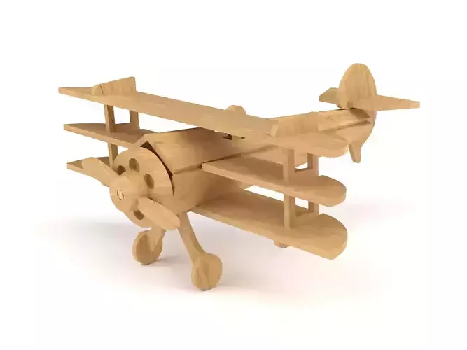 Wooden toy airplane 10