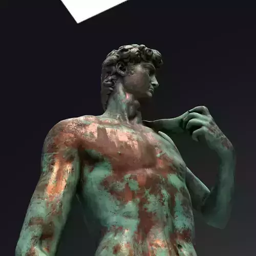 David lowpoly 4k bronze statue of daniel Low-poly 3D model