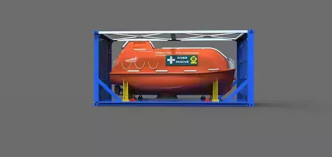 Lifeboat in container