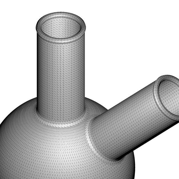 Two Neck Round Bottom Flask 3D print model_3