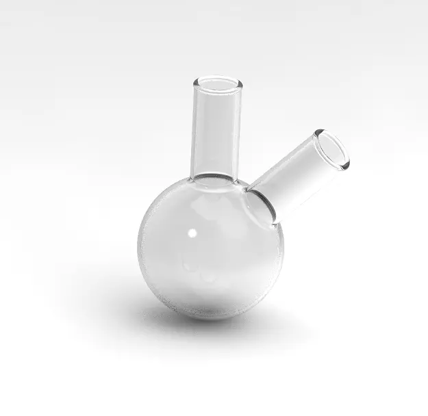 Two Neck Round Bottom Flask 3D print model_0