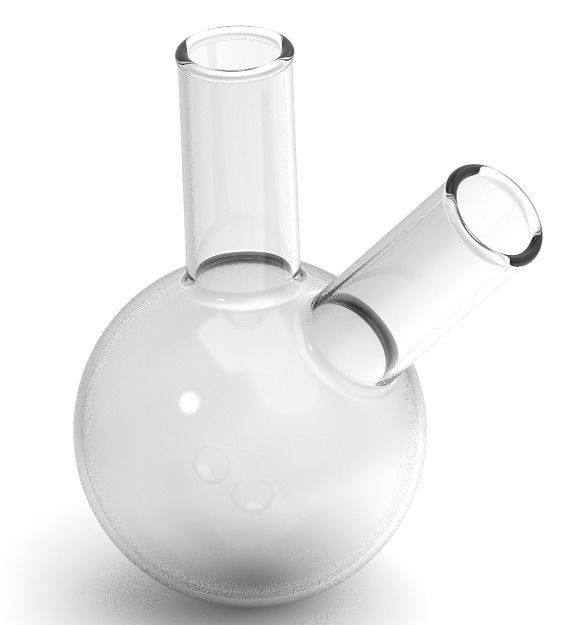 Two Neck Round Bottom Flask 3D print model_1