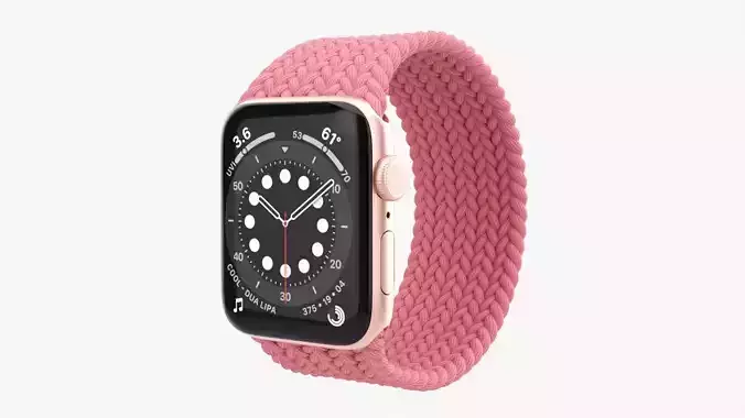 Apple Watch Series 6 braided solo loop gold