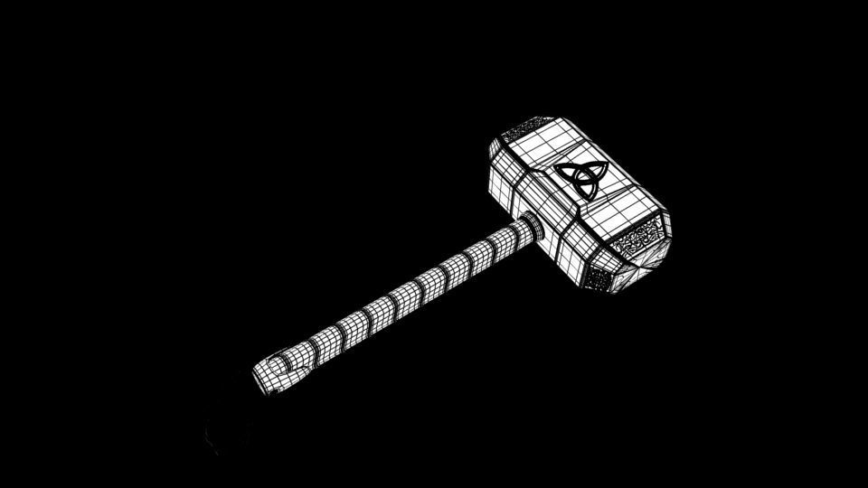 3d model thor hammer 3D model_3