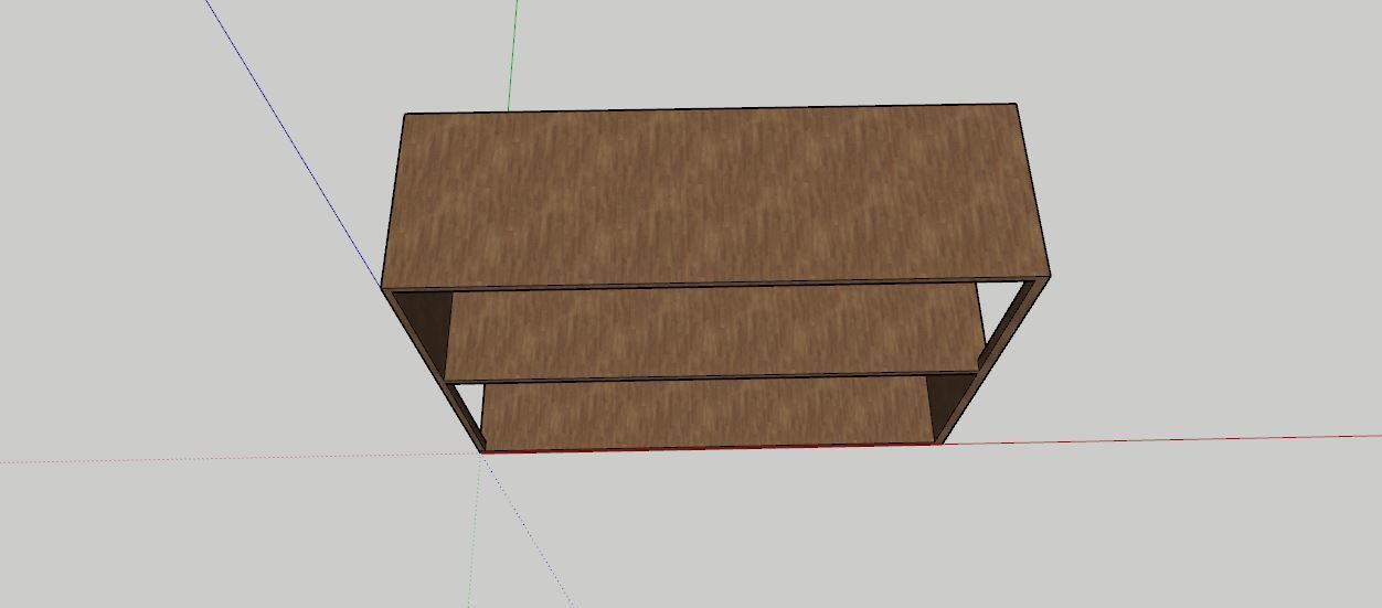 Z Shelf wooden Low-poly 3D model_4