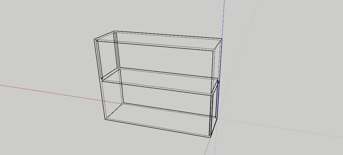 Z Shelf wooden Low-poly 3D model_6