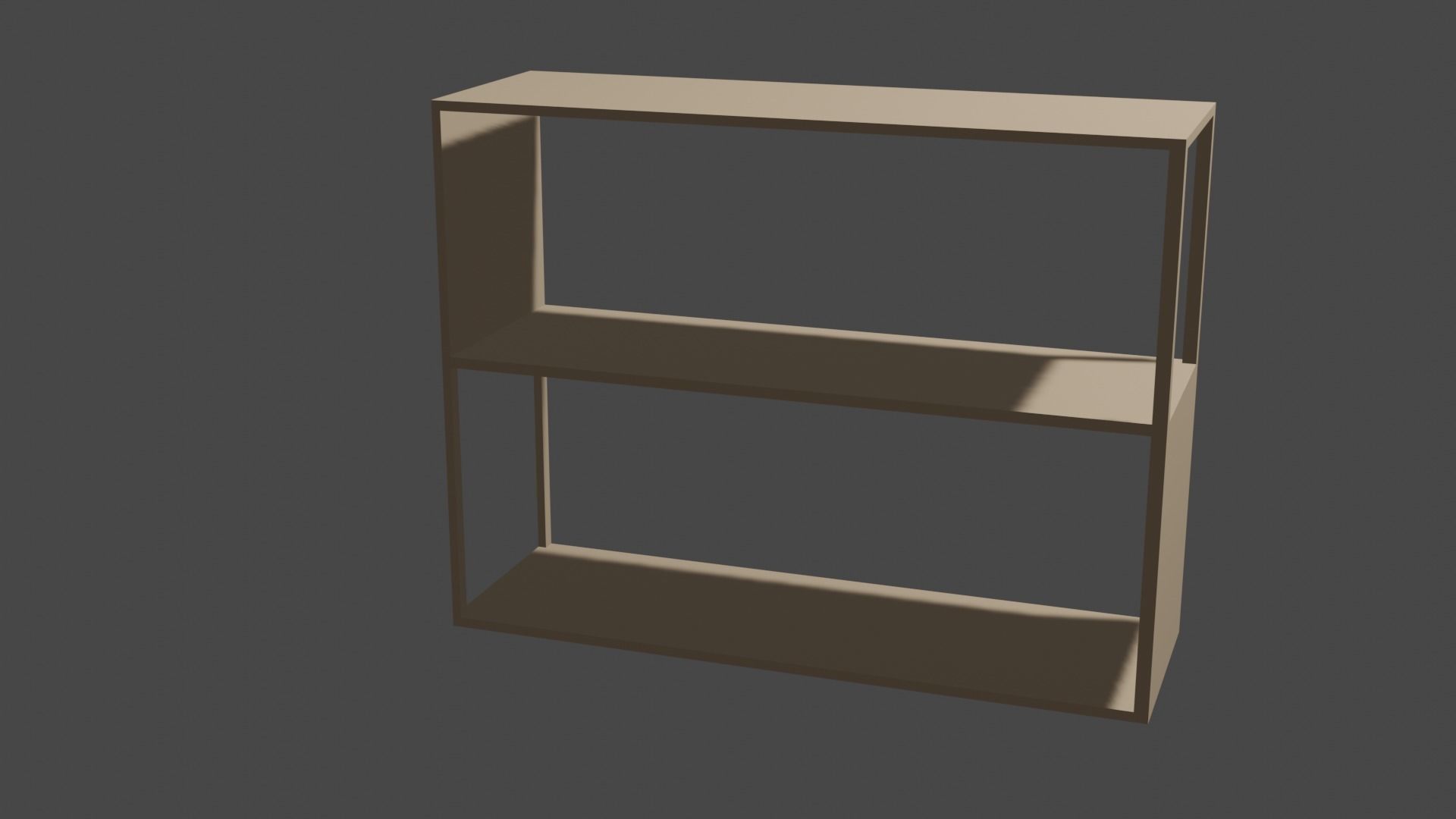 Z Shelf wooden Low-poly 3D model_1