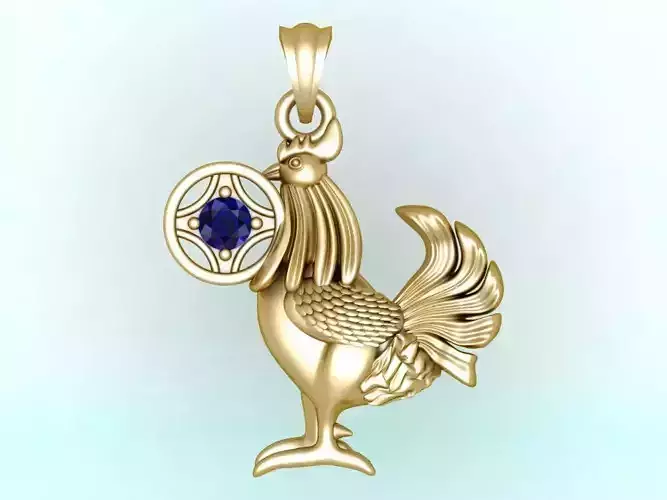 Chicken Pendant - Zodiac pendant - N253