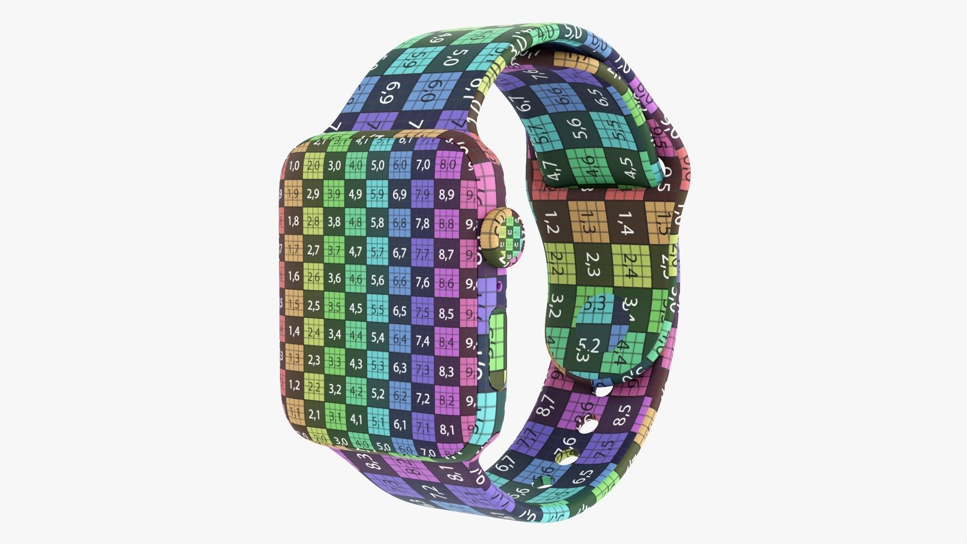 Apple Watch Series 6 silicone loop blue 3D model_22