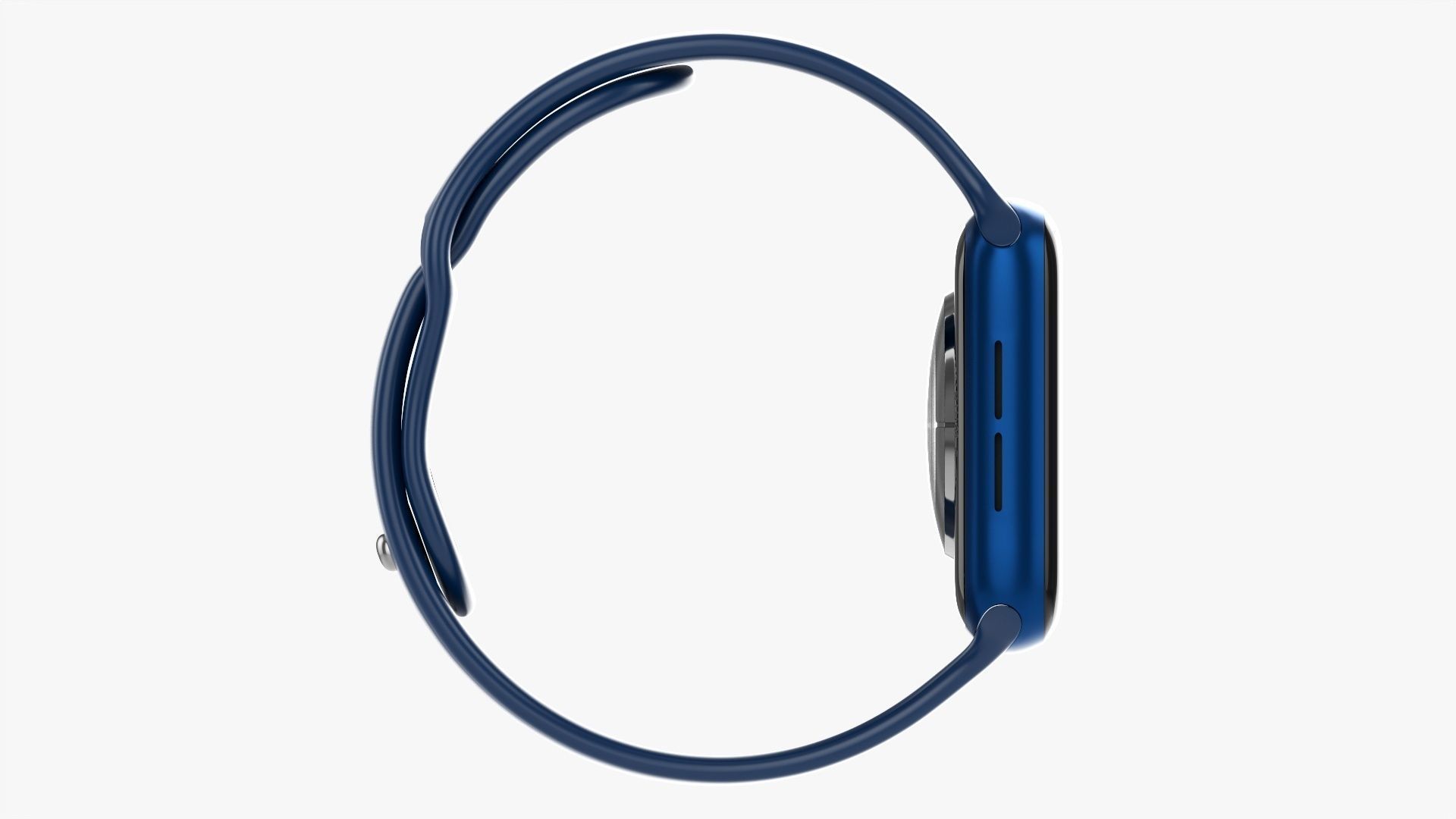 Apple Watch Series 6 silicone loop blue 3D model_9