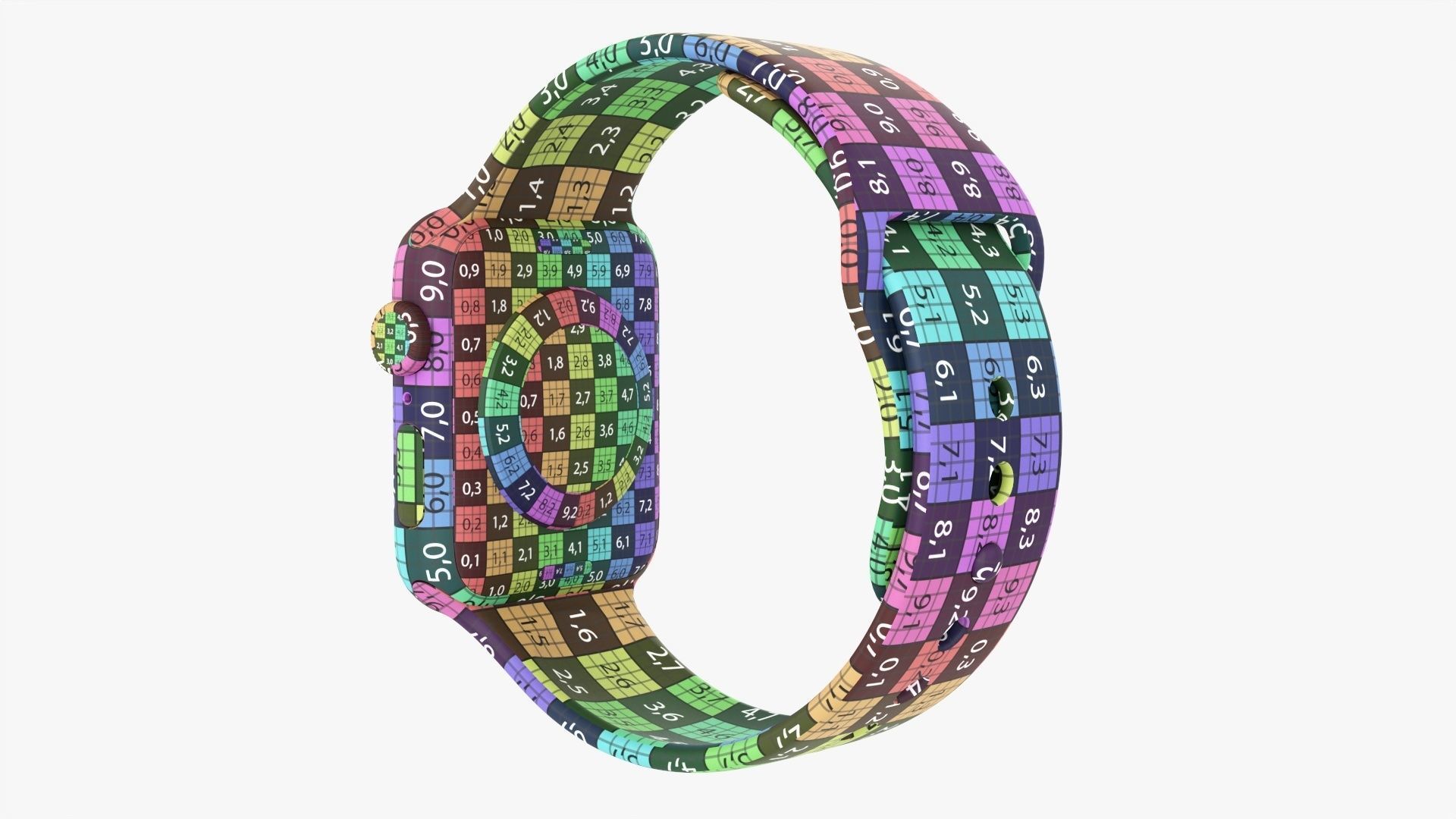 Apple Watch Series 6 silicone loop blue 3D model_23