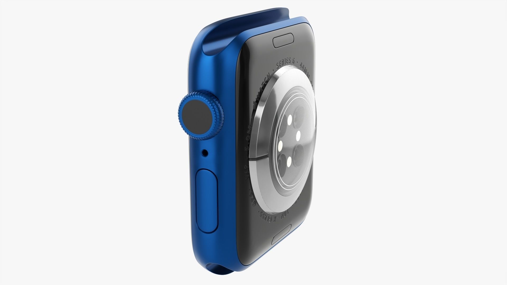 Apple Watch Series 6 silicone loop blue 3D model_5