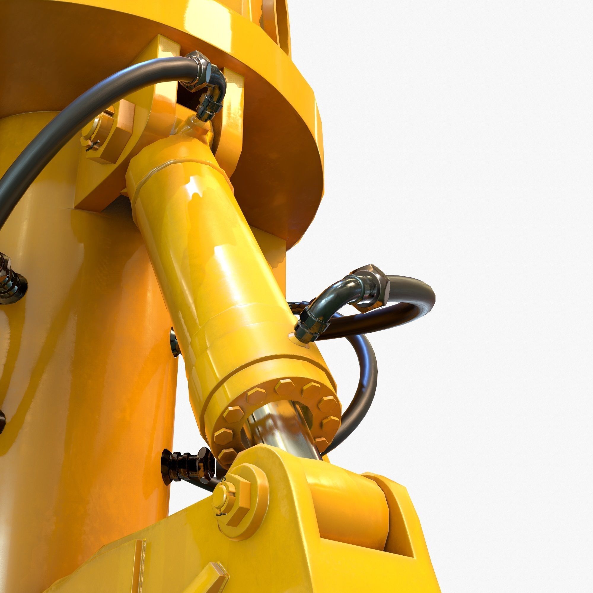 Mechanical Arm PBR Riged Low-poly 3D model_11