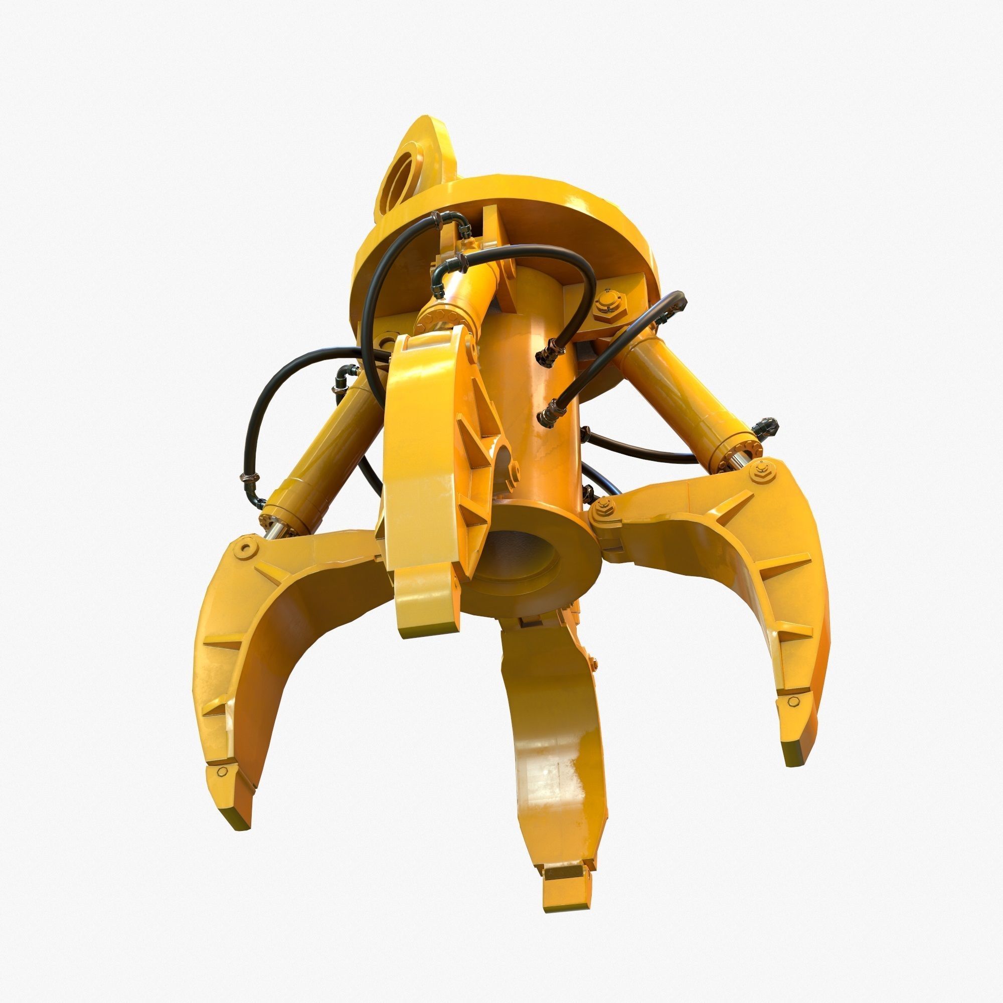 Mechanical Arm PBR Riged Low-poly 3D model_7