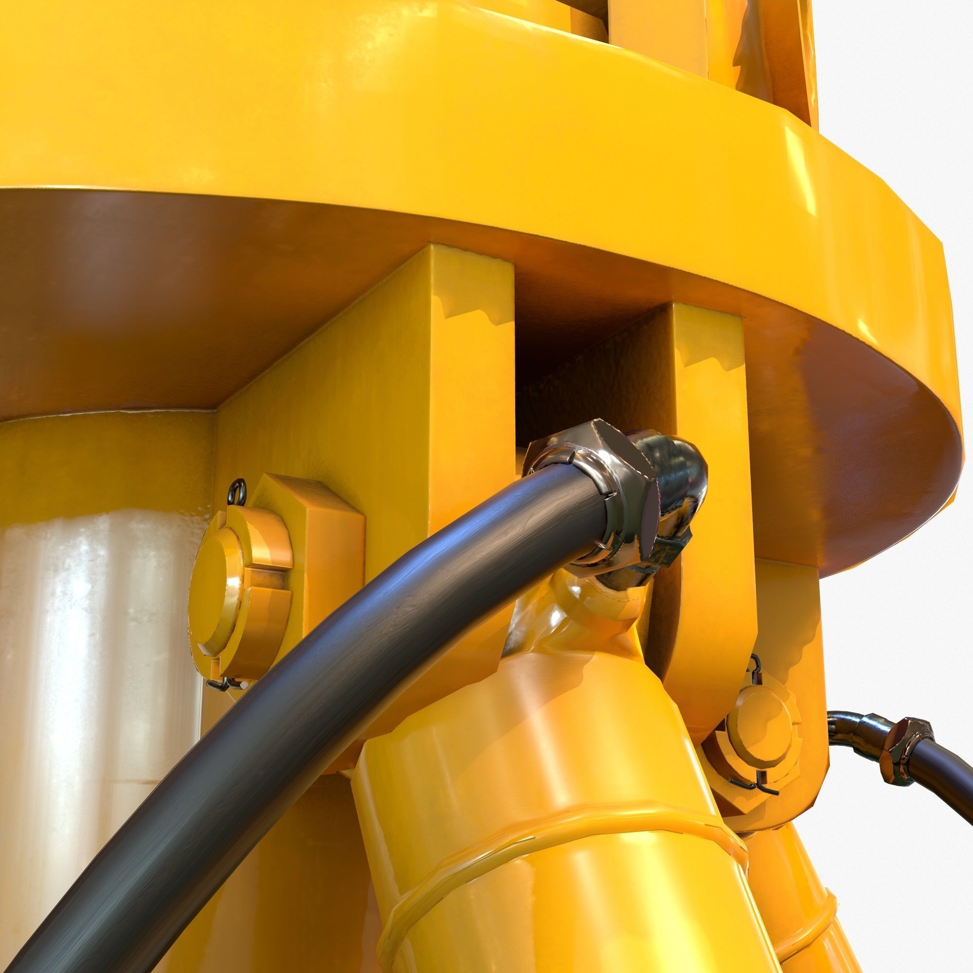 Mechanical Arm PBR Riged Low-poly 3D model_12