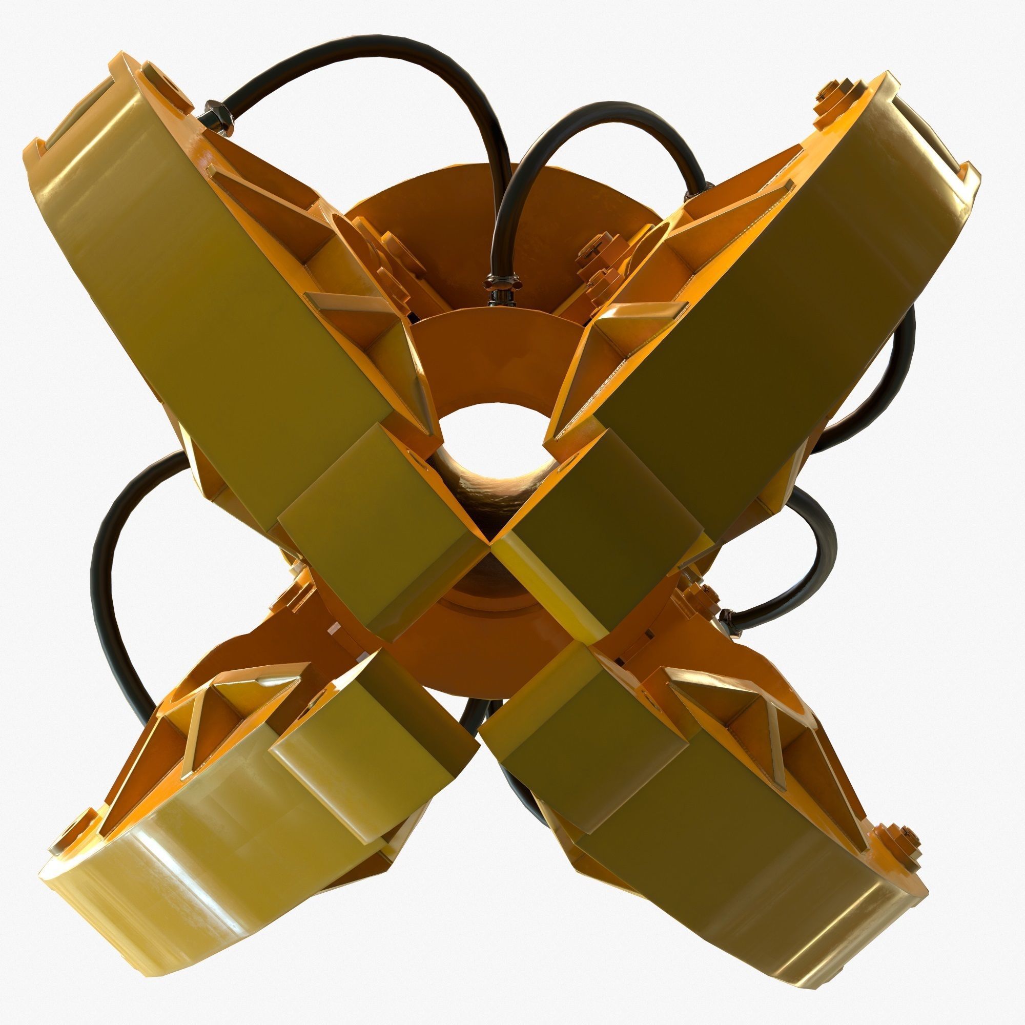 Mechanical Arm PBR Riged Low-poly 3D model_15