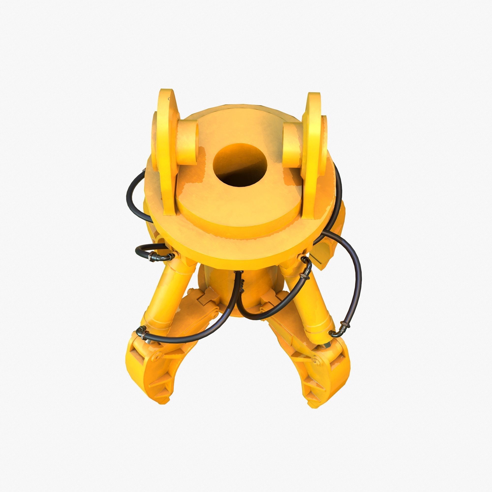 Mechanical Arm PBR Riged Low-poly 3D model_8