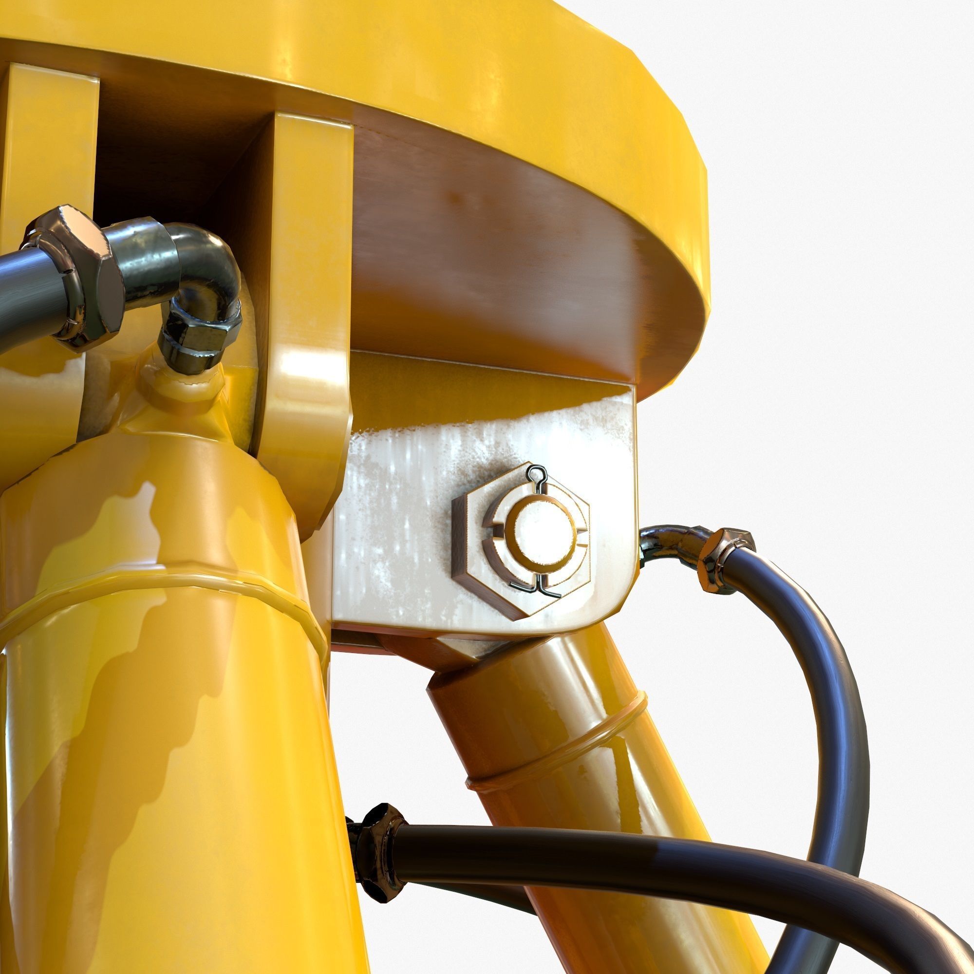 Mechanical Arm PBR Riged Low-poly 3D model_13