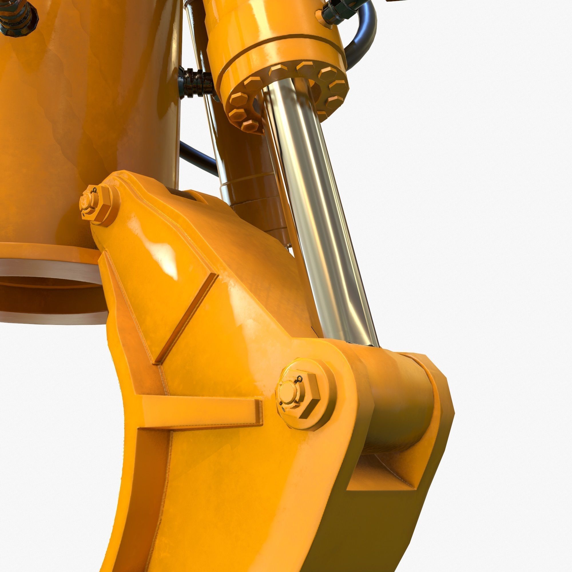 Mechanical Arm PBR Riged Low-poly 3D model_14