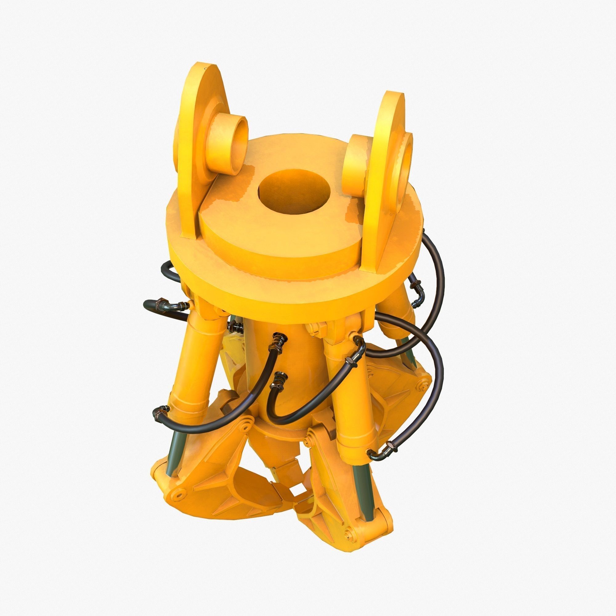 Mechanical Arm PBR Riged Low-poly 3D model_10