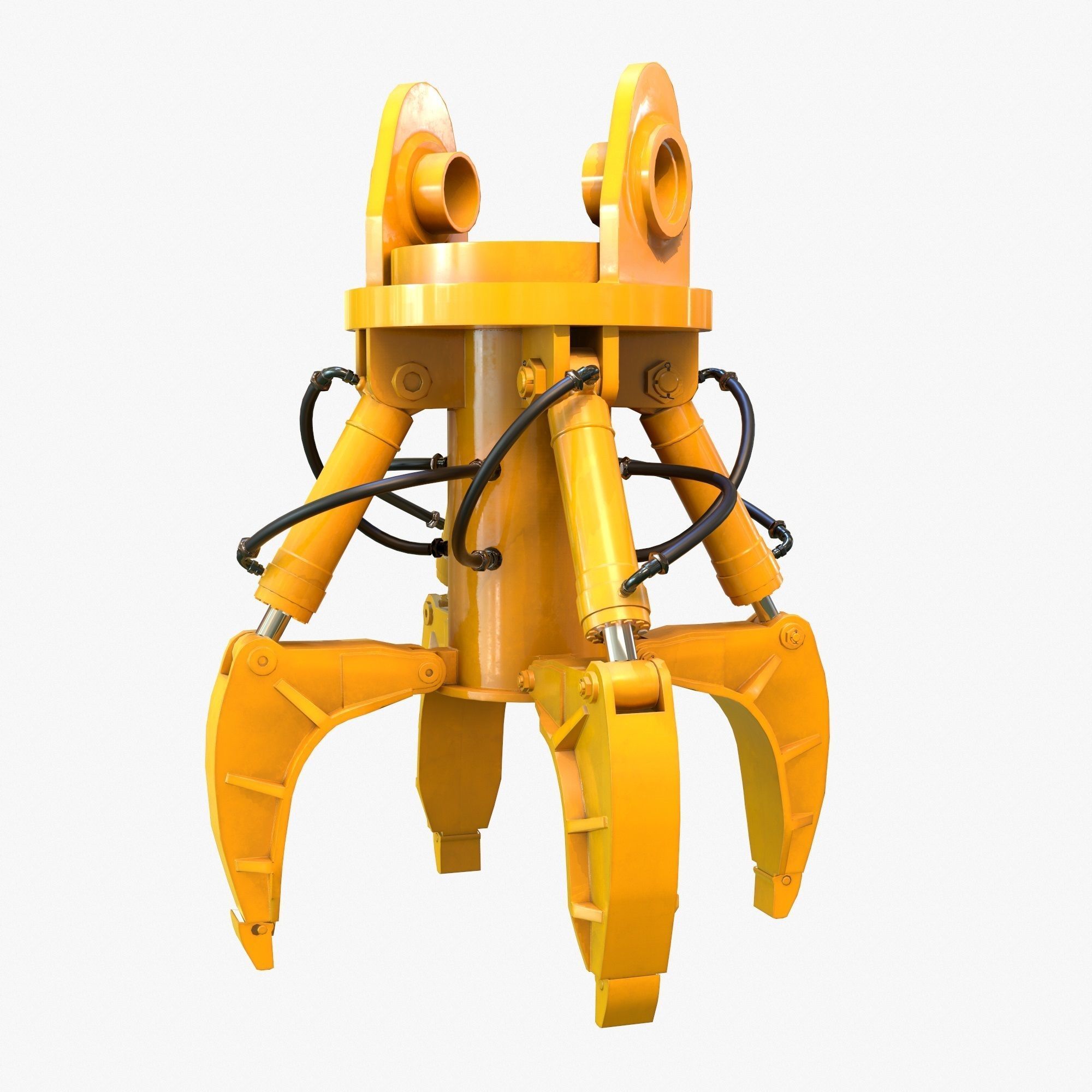 Mechanical Arm PBR Riged Low-poly 3D model_5