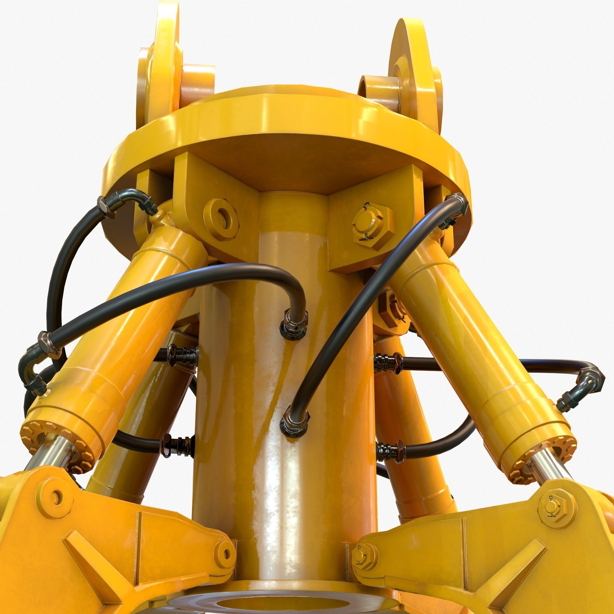 Mechanical Arm PBR Riged Low-poly 3D model_16