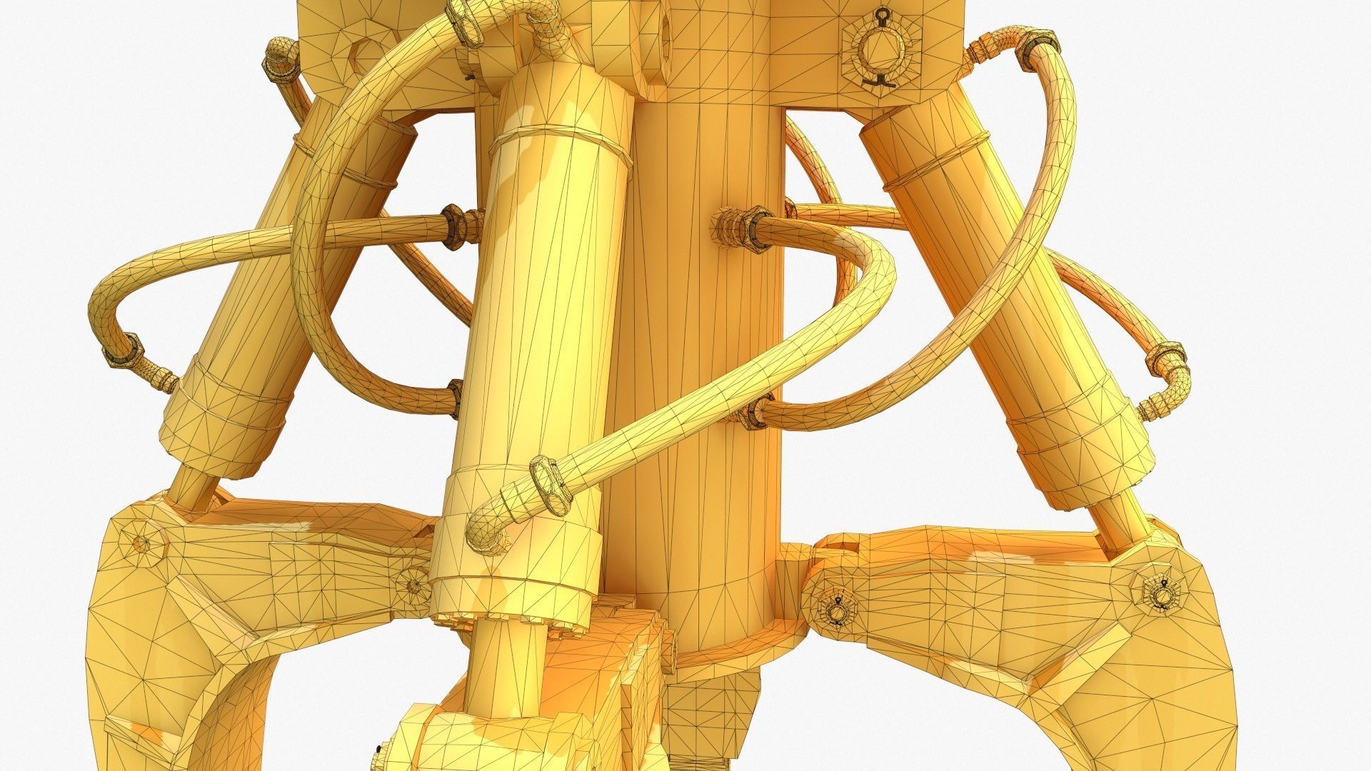 Mechanical Arm PBR Riged Low-poly 3D model_20