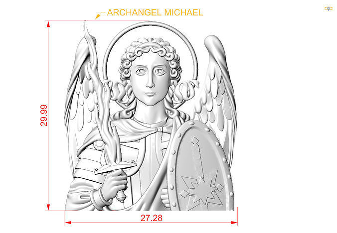 archangel michael 3D model 3D printable | CGTrader