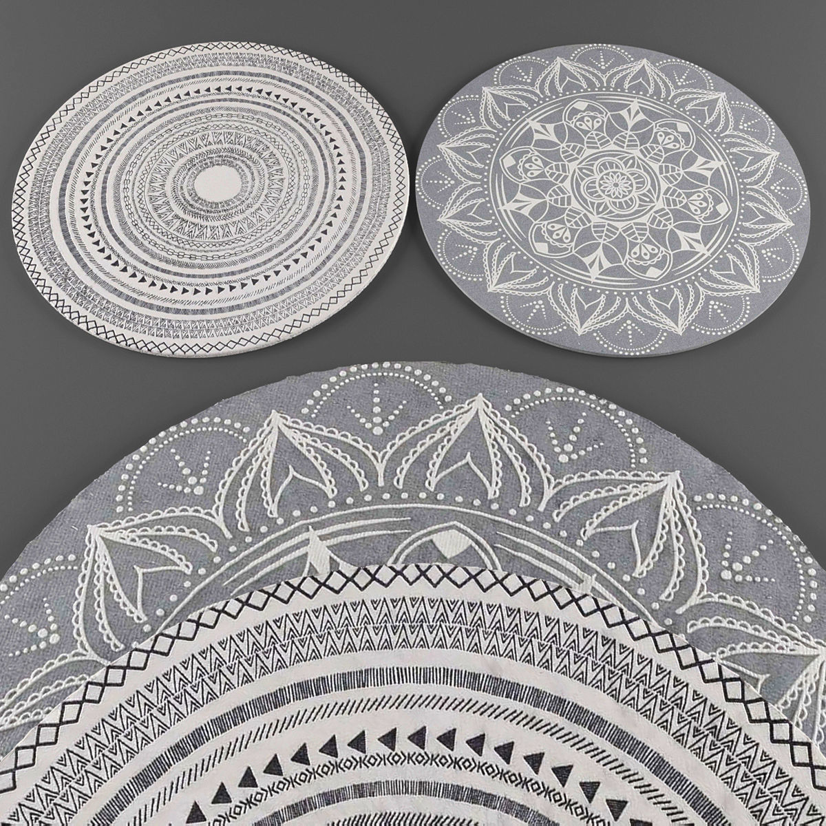 Rugs collection 342 Low-poly 3D model_2