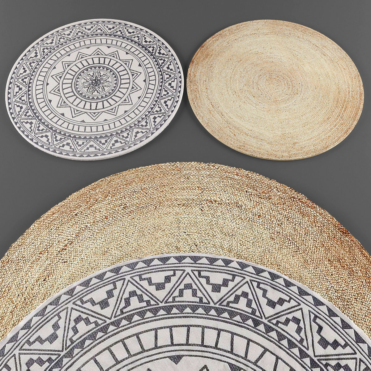 Rugs collection 342 Low-poly 3D model_1