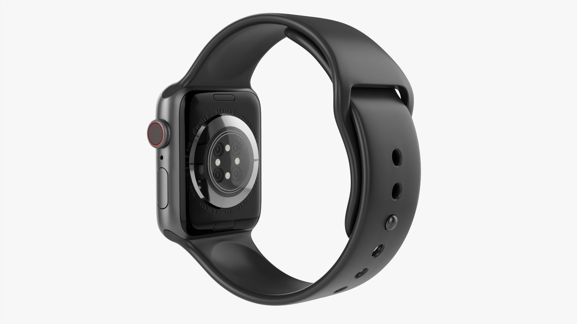 Apple Watch Series 6 silicone loop gray 3D model_1