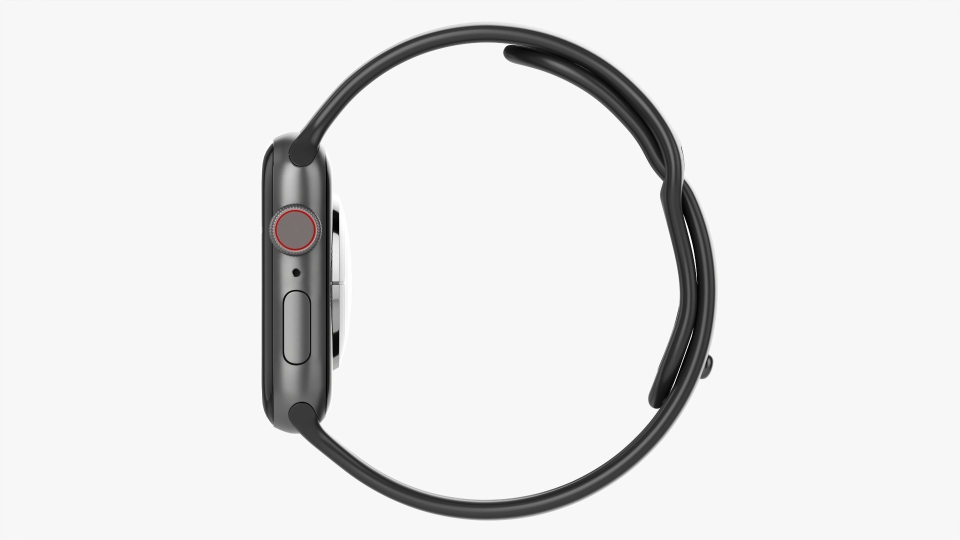 Apple Watch Series 6 silicone loop gray 3D model_9