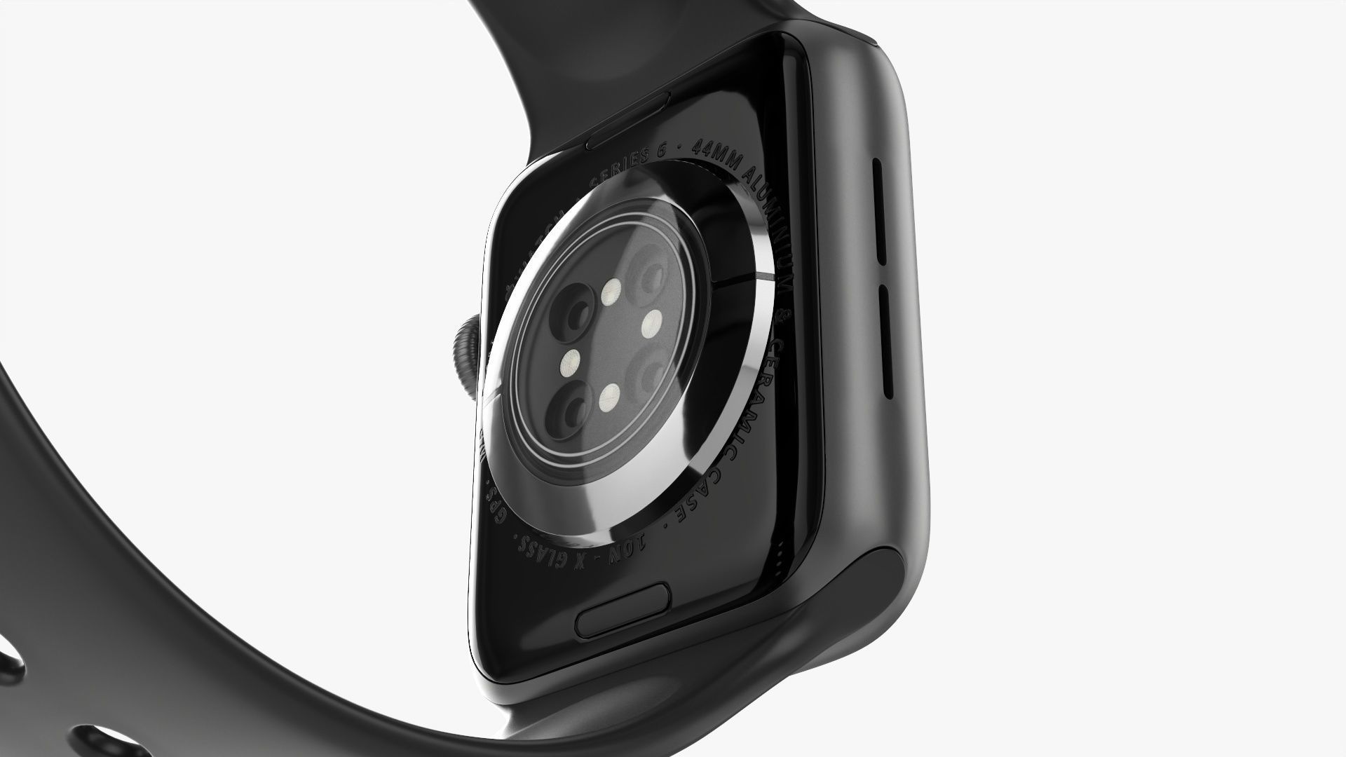 Apple Watch Series 6 silicone loop gray 3D model_5