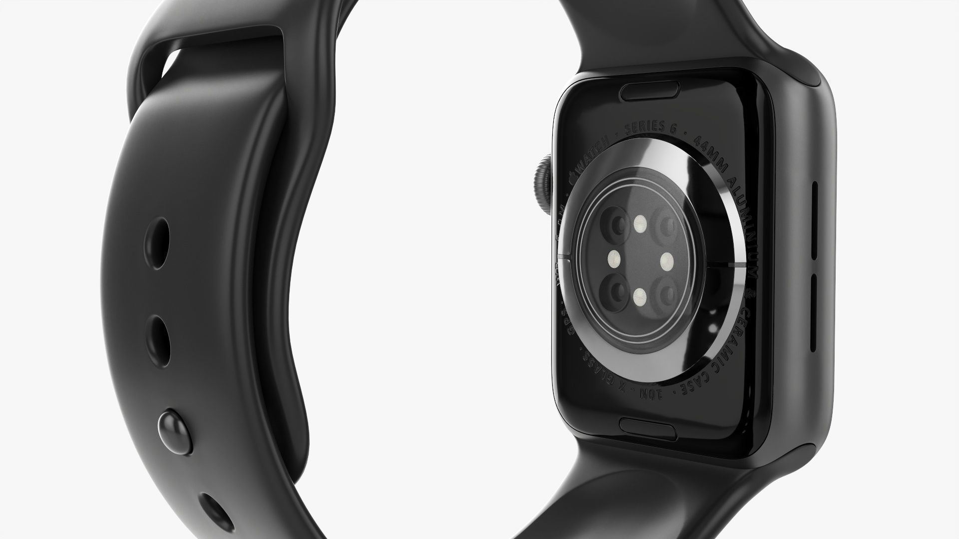 Apple Watch Series 6 silicone loop gray 3D model_2
