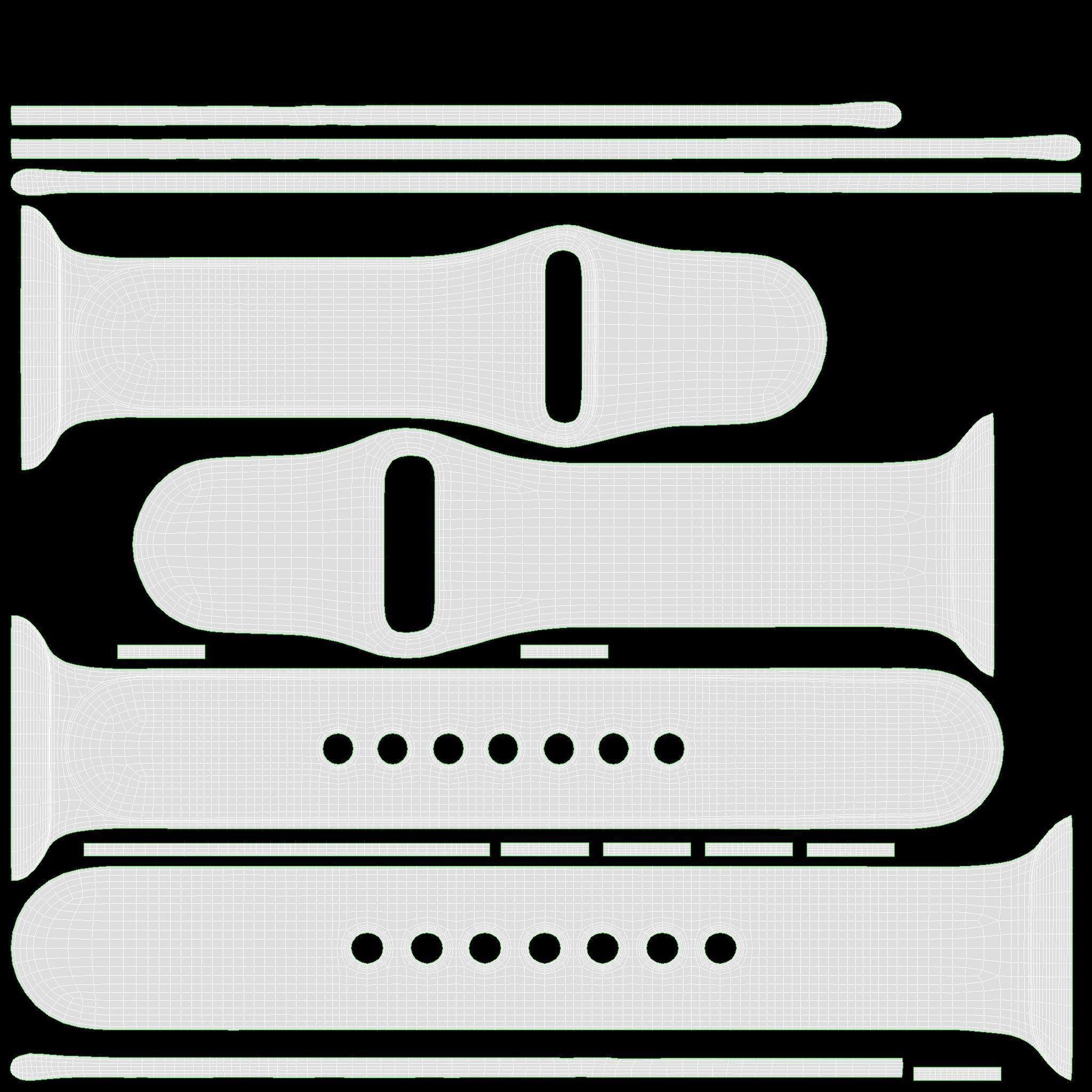 Apple Watch Series 6 silicone loop gray 3D model_29