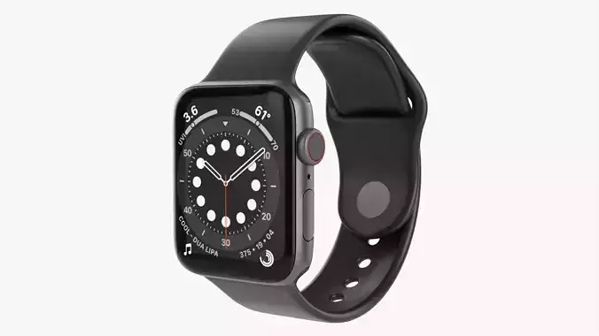 Apple Watch Series 6 silicone loop gray 3D model