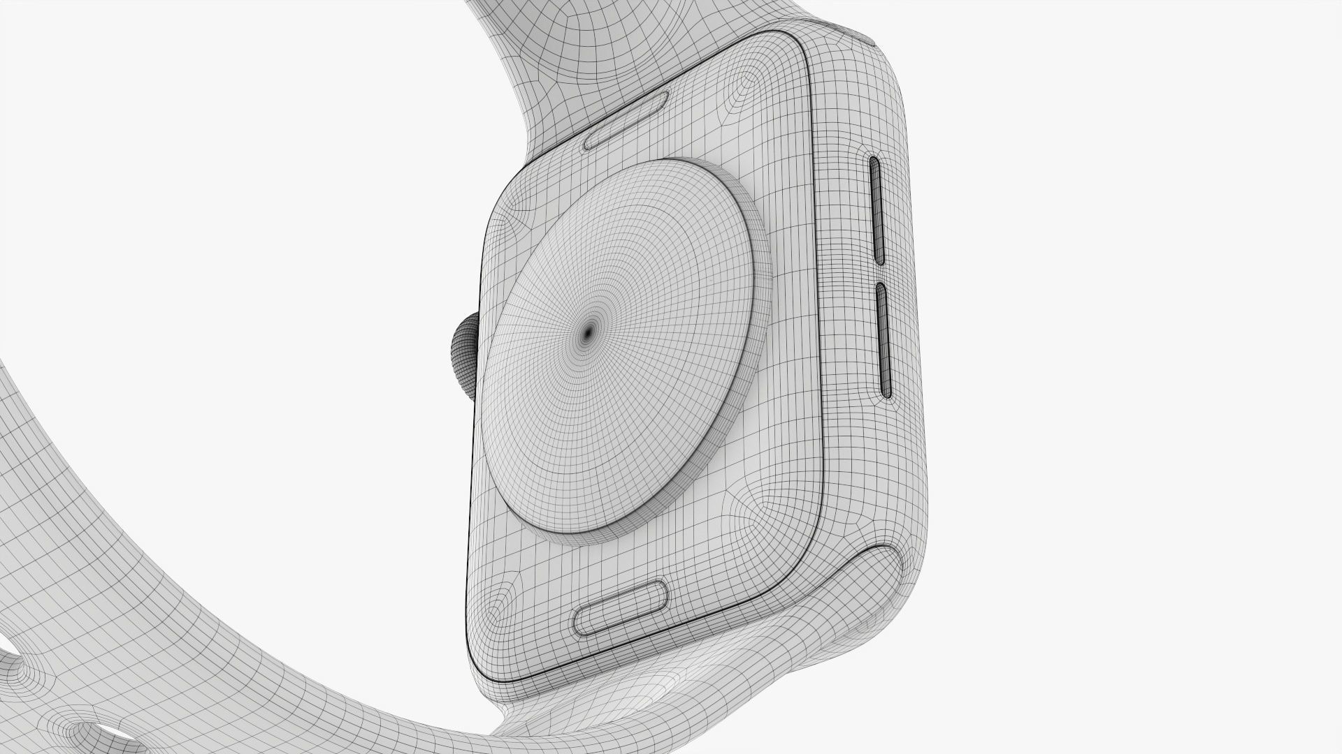 Apple Watch Series 6 silicone loop gray 3D model_18